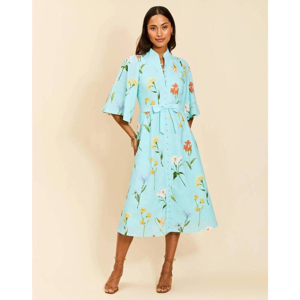NEW MESTIZA NEW YORK carmen midi dress in garden waltz